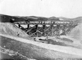 Szittkehmen Ostpreußen Neubau der Eisenbahn-Brücke 1914_3